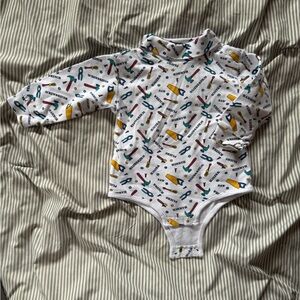 Vintage Retro Colorful Tool Printed Kids Bodysuit